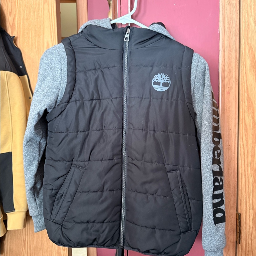 Timberland Kids Black and Gray  Jacket